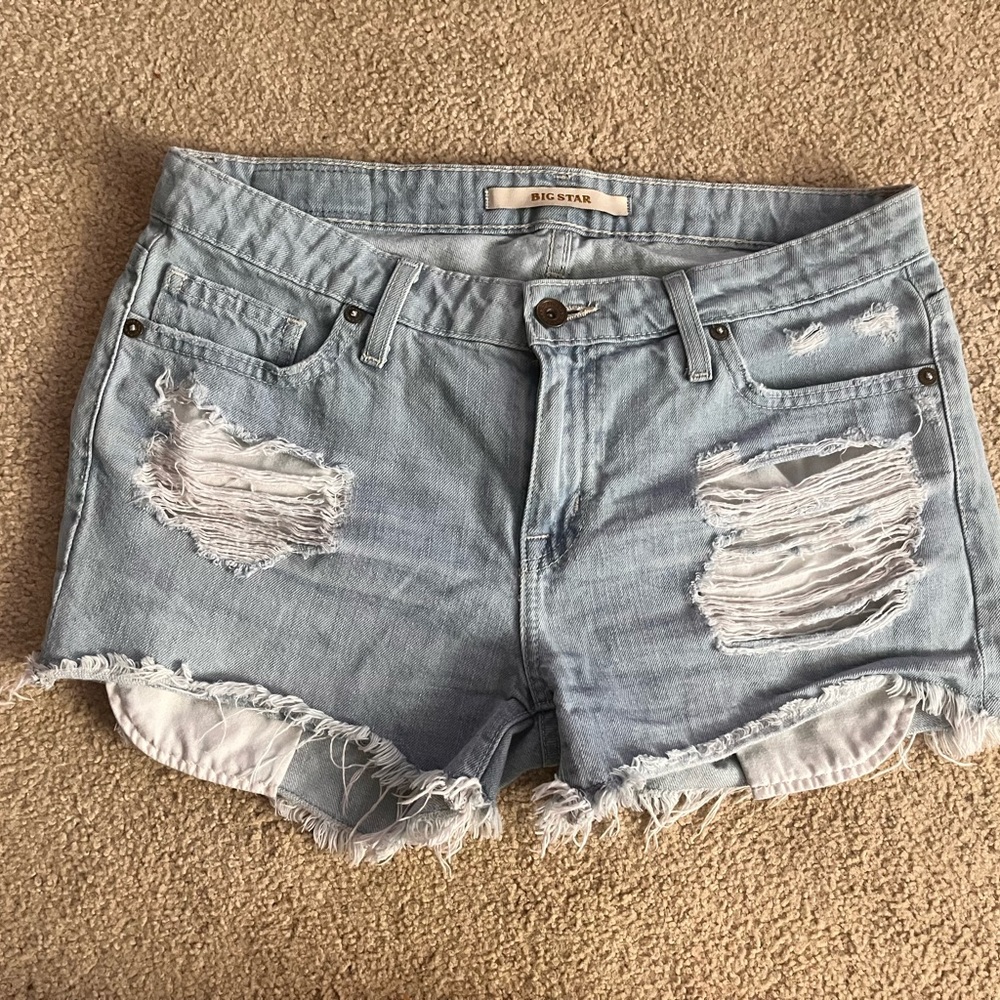 NWOT Big Star Vintage Fringe Jean Shorts